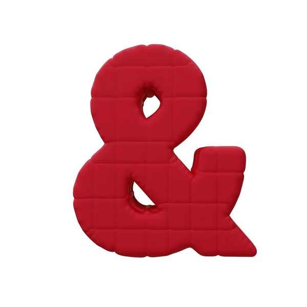 Ampersand Sign Red Balloon Vereinzelt Auf Weißem Hintergrund Rendering — Stockfoto