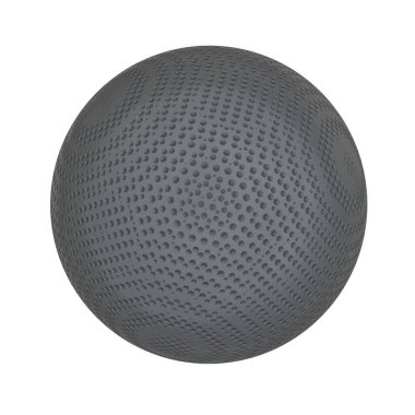 Üç boyutlu Gri Top. Beyaz arkaplanda izole.