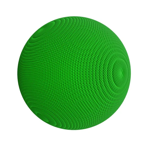 3D绿球 因白人背景而被隔离 — 图库照片