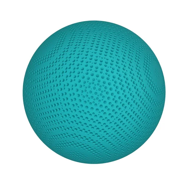 3Dターコイズボール 白い背景に隔離される — ストック写真