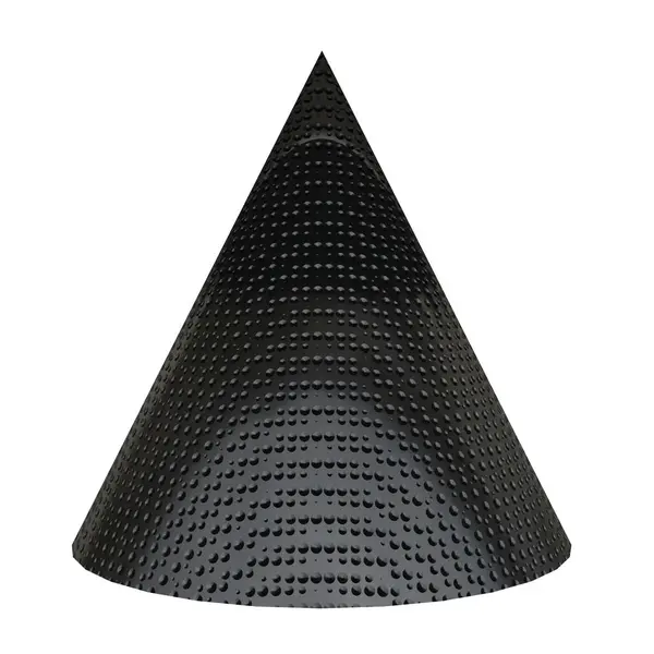 Een Black Cone Geïsoleerd Witte Achtergrond — Stockfoto
