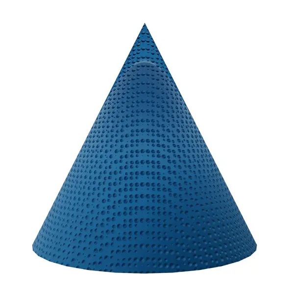 Een Blue Cone Geïsoleerd Witte Achtergrond — Stockfoto