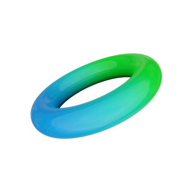 Üç boyutlu Gradyan Torus. Beyaz arka planda izole edilmiş. 3B görüntüleme.
