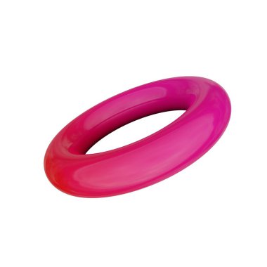 Üç boyutlu Metalik Torus. Beyaz arka planda izole edilmiş. 3B görüntüleme.