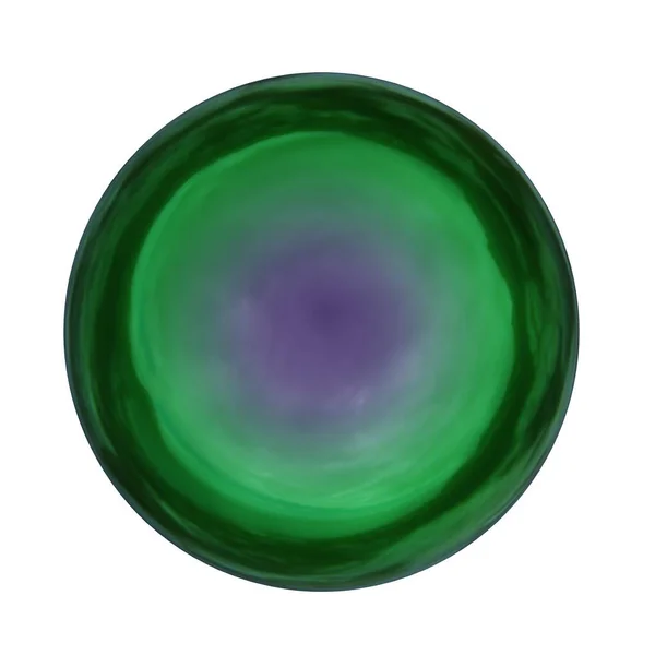 Зелений Металевий Ізольовані Білому Тлі Візуалізація — стокове фото