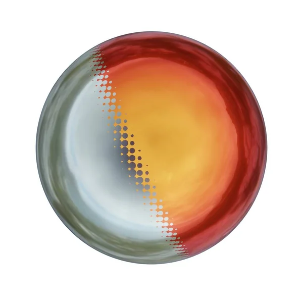 Металлический Мяч Изолированный Белом Фоне Рендеринг — стоковое фото