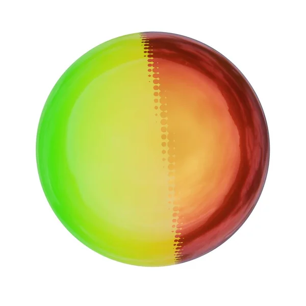 メタリックボール 白い背景に孤立した 3Dレンダリング — ストック写真