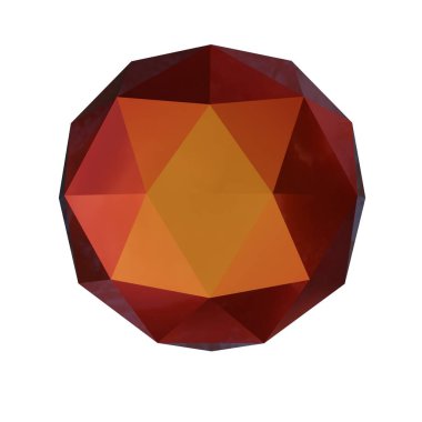 Soyut Yuvarlak Şekil. Beyaz arka planda izole edilmiş. 3B görüntüleme.