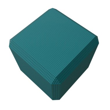 Soyut Kare Şekli. Beyaz arka planda izole edilmiş. 3B görüntüleme.