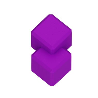 Soyut Kare Şekli. Beyaz arka planda izole edilmiş. 3B görüntüleme.