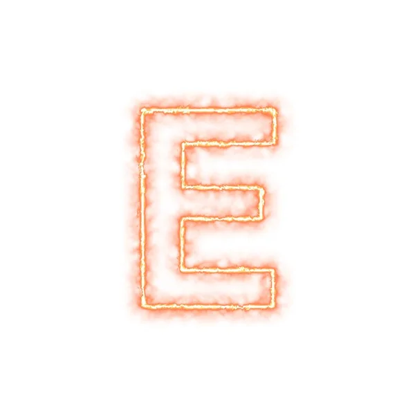 Alphabet Fire Letter Isolated White Background — Stock Photo, Image