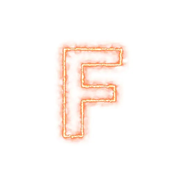 Alphabet Fire Letter Isoliert Auf Weißem Hintergrund — Stockfoto