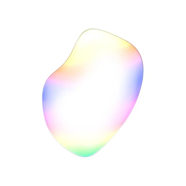 Blob Liquido Trasparente Isolato Sfondo Bianco Illustrazione Moderna — Foto Stock