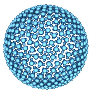 Soyut Yuvarlak Şekil. Beyaz bir arka planda izole edilmiş. 3B görüntüleme.