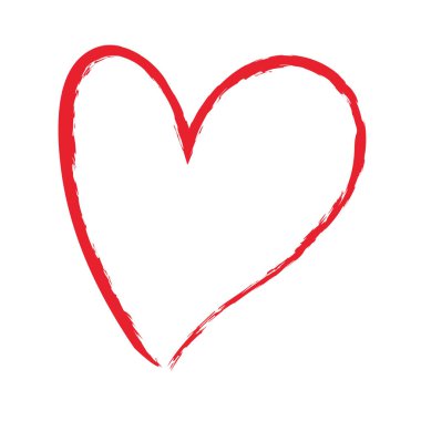 El yapımı kalp. Beyaz bir arka planda izole edilmiş. Vektör grafiği