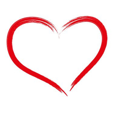 El yapımı kalp. Beyaz bir arka planda izole edilmiş. Vektör grafiği