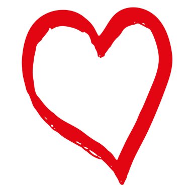 El yapımı kalp. Beyaz bir arka planda izole edilmiş. Vektör grafiği