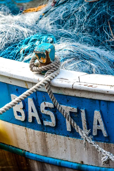 Европе Францию Корсика Fette Corse Кэп Корс Центавр Рыбацкая Лодка — стоковое фото