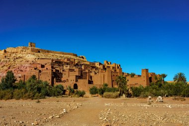 North Africa. Morocco. Ksar Ait Benhaddou in the Atlas Mountains of Morocco. UNESCO World Heritage Site since 1987