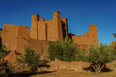 Kuzey Afrika. Fas 'ta. Ait Benhaddou köyü. Kasbah.