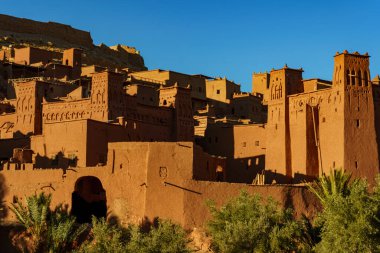 North Africa. Morocco. Ksar Ait Benhaddou in the Atlas Mountains of Morocco. UNESCO World Heritage Site since 1987. The Kasbah