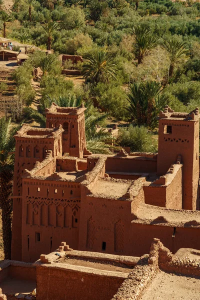 North Africa. Morocco. Ksar Ait Benhaddou in the Atlas Mountains of Morocco. UNESCO World Heritage Site since 1987. View on a rooftops