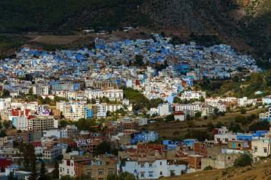 North Africa. Morocco. Chefchaouen. The colored houses of the village