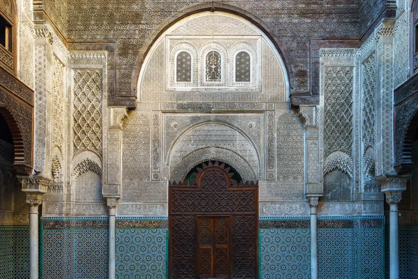 摩洛哥 Fes Attarine Madrasa Fes Medina 它由Marinid Sultan Uthman Abu — 图库照片