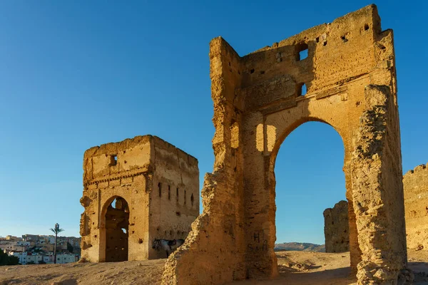 Maroc Fès Ruines Xvie Siècle Tombeaux Mérinides Sur Colline Dessus — Photo