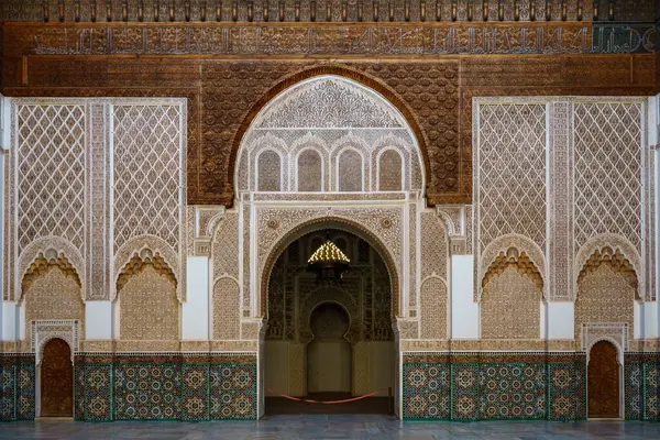 Norte África Marruecos Marrakech Madrasa Ben Youssef Madrasa Más Grande — Foto de Stock