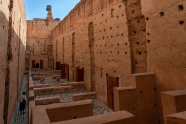 Kuzey Afrika. Morroco. Marakeş. El Badi Sarayı 16. yüzyılın sonunda Sultan Ahmed el-Mansour tarafından yaptırıldı.