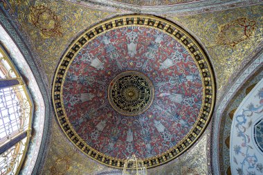 Hindi. İstanbul. Topkapı Sarayı. Sultan 'ın dairesi. Madalyalı tavan