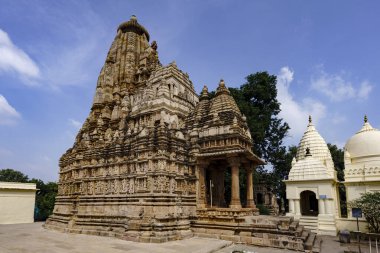 India. Madhya Pradesh state. The Khajuraho Group of Monuments are a group of Hindu and Jain temples. Parshvanatha Jain temple clipart