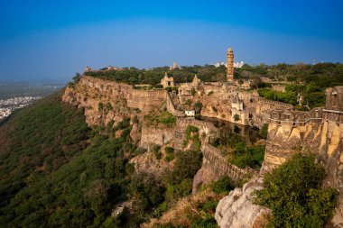 Hindistan. Rajasthan. Chittorgarh. Chittor Kalesi Genel Görünümü. 
