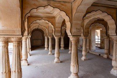 Hindistan. Rajasthan. Jaipur. Amber Kalesi. The Diwan-i-Khas (Özel Seyirciler Salonu).