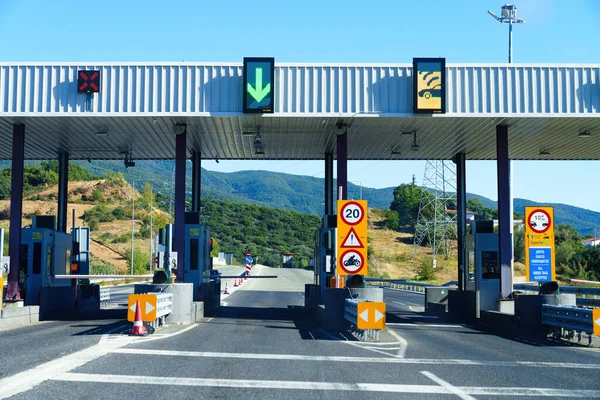 Peaje Autopistas Grecia Editorial Tomado Octubre 2022 — Foto de Stock