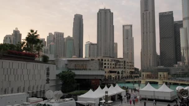 Downtown Dubai Sunset Editorial Taken Dubai Uae December 2022 — Stock videók