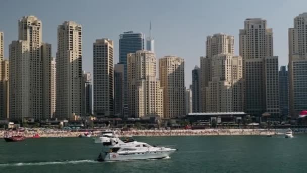 Jumeirah Beach Frontline Dubai United Arab Emirates Editorial Taken January — Stockvideo