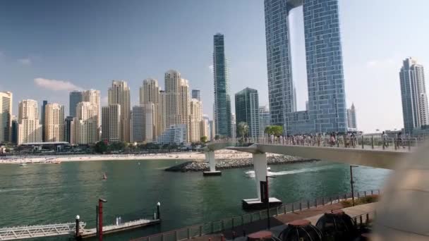 阿拉伯联合酋长国迪拜Jumeirah海滩前线 2023年1月1日 阿拉伯联合酋长国迪拜 — 图库视频影像