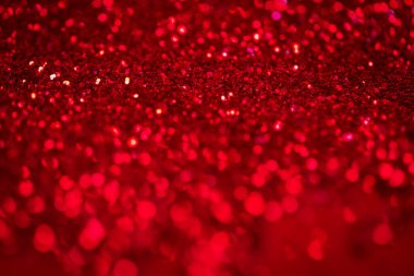 Bulanık görüntü kırmızı ışıklar festivaller ve kutlamalar için arka planda odaklanma kaybı.