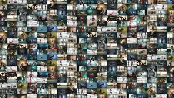 Zoom Kollázs Hatás Átmenetek Kilátás 400 Kis Videó Keretek Tisztább — Stock videók