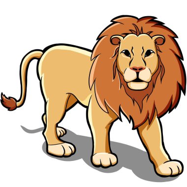 Ormanın Kralı Aslan illüstrasyon