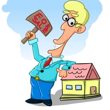 ev inşa sunar bir satıcı çizimi