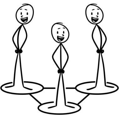 Tek bir amaçla bağlantılı kişilerin resimlendirilmesi