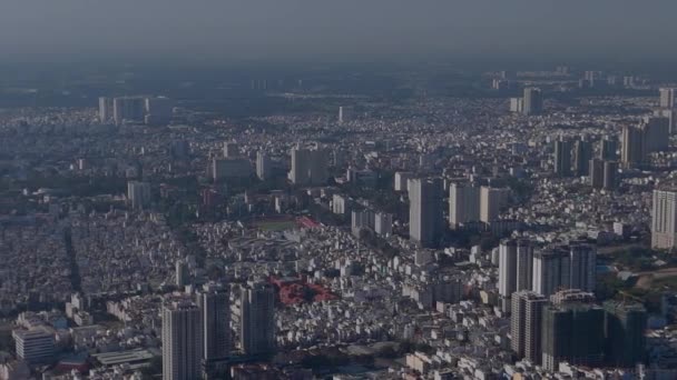 Vista Aérea Ciudad Asia Cuestión Calidad Del Aire Contaminación Del — Vídeos de Stock