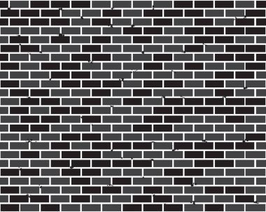 Siyah tuğla duvar pürüzsüz, sürekli kopyalanan doku deseni