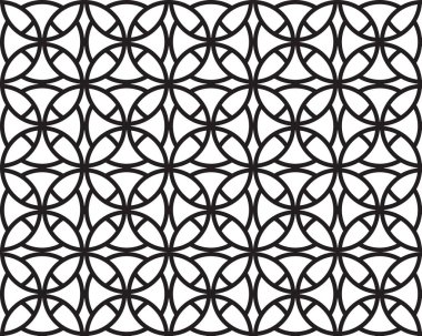 Siyah dairesel çizgiler, basit desen, soyut geometrik arkaplan