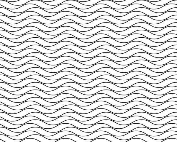 Abstract background with black wave lines on a white background