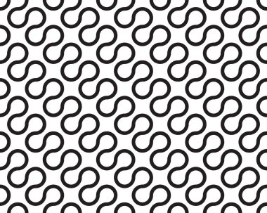 Siyah dairesel çizgiler, basit desen, soyut geometrik arkaplan