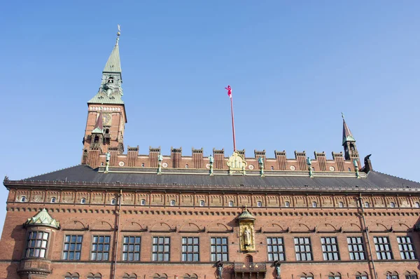 stock image Facade of the town hall of Copenhagen in Denmark